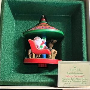 Hallmark 1980 Merry Carousel Features Twirl About Motion 3rd In a Series QX141-4